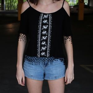 Black Off The Shoulder Top